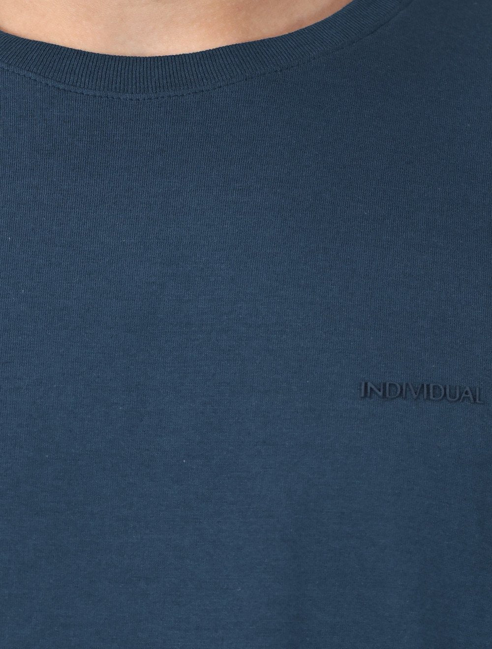Camiseta Individual Masculina Comfort Relevo Silk Logo Azul Marinho