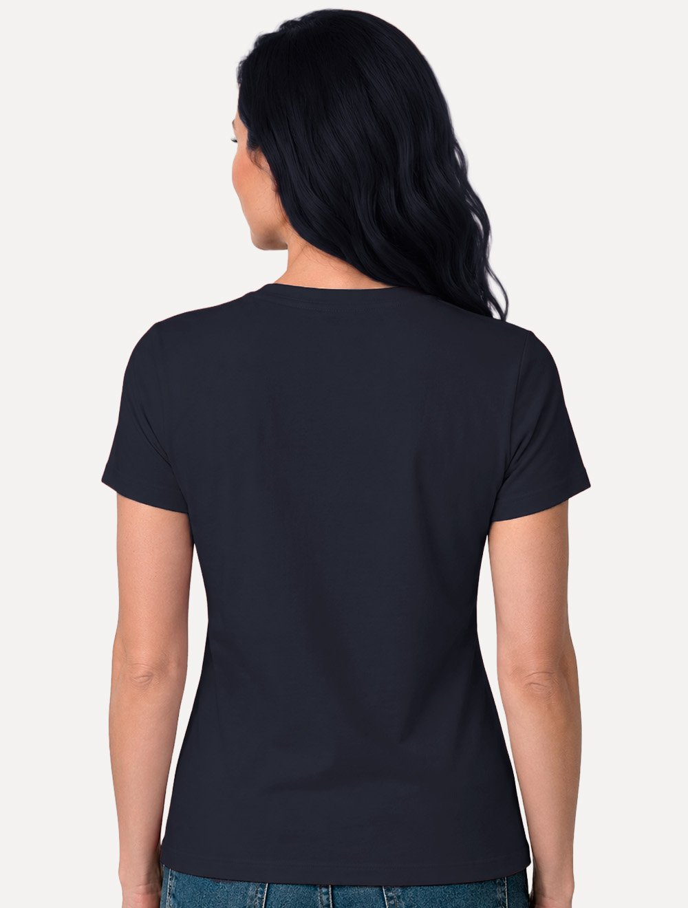 Camiseta Guess Feminina Bold Cursive Embossed Logo Azul Marinho