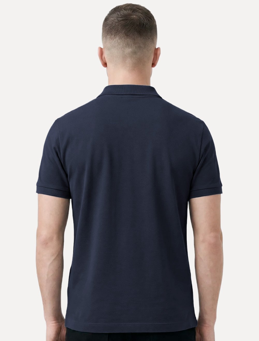 Polo Guess Masculina Piquet Chest Embroidery Logo Azul Marinho