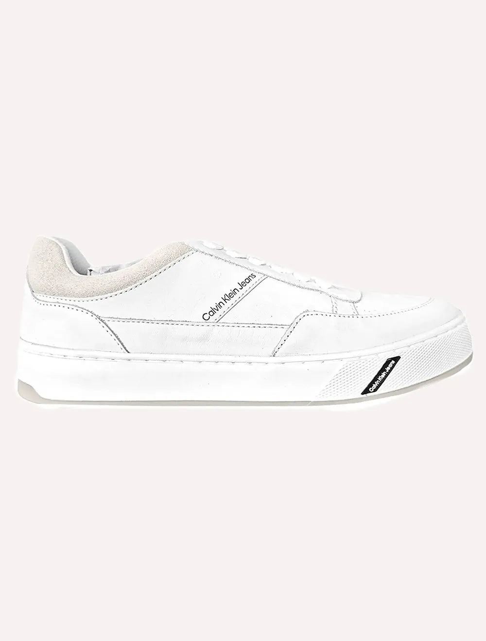 Tênis Calvin Klein Jeans Masculino Couro Sash Logo Basico Branco