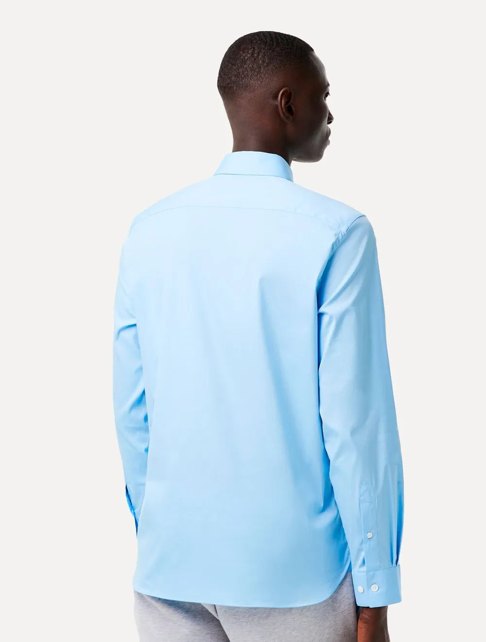 Camisa Lacoste Masculina Slim Fit Classic Azul Claro