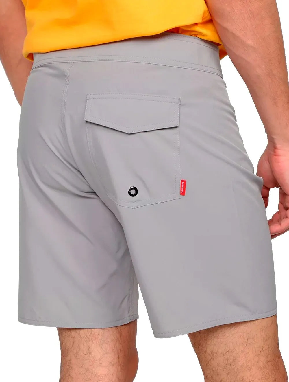 Bermuda Reserva Masculina D'Água Beachwear Lisa Cinza