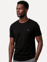 Camiseta Calvin Klein Masculina Egyption Cotton Rubber Patch Preta