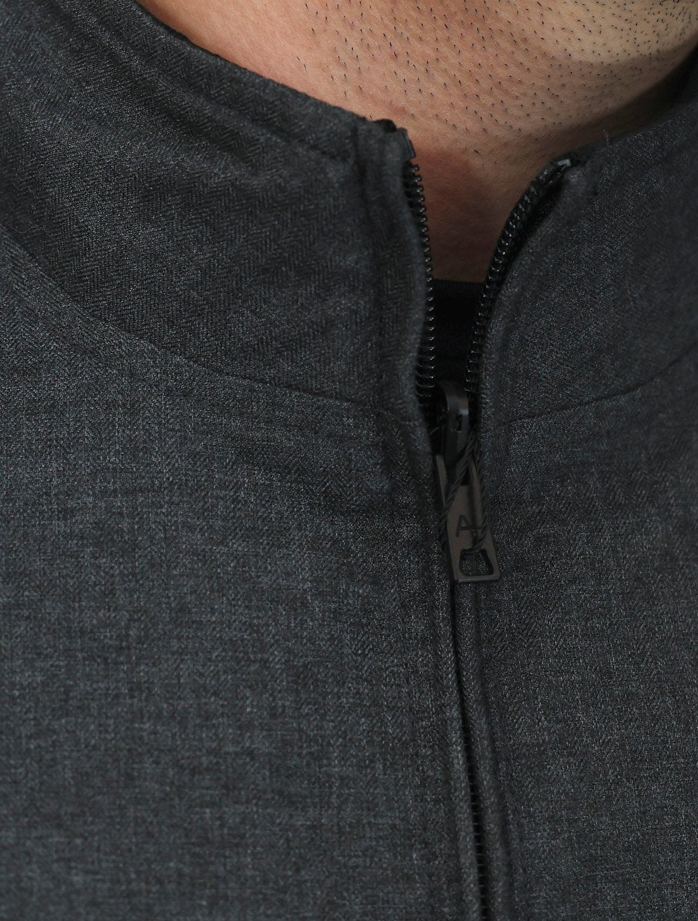 Jaqueta Aramis Masculina Bomber Dupla Preta/Chumbo