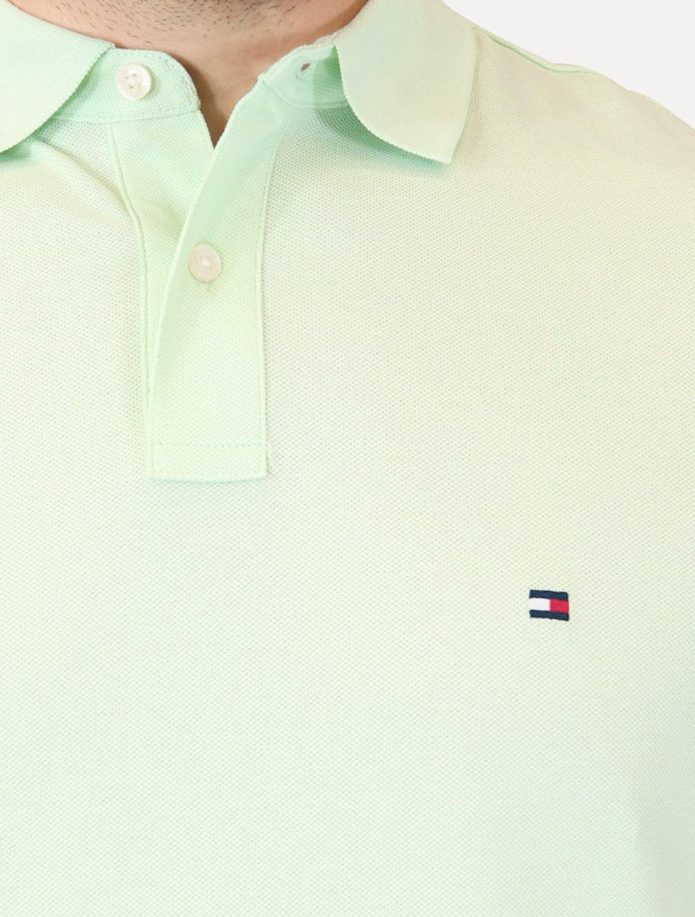 Polo Tommy Hilfiger Masculina Regular Piquet 1985 Opal Verde Claro