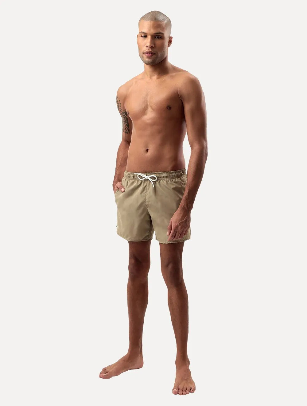 Short Lacoste Masculino Beachwear Classico Cáqui