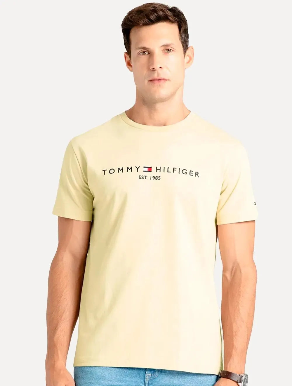 Camiseta Tommy Hilfiger Masculina Core Logo Tee Areia