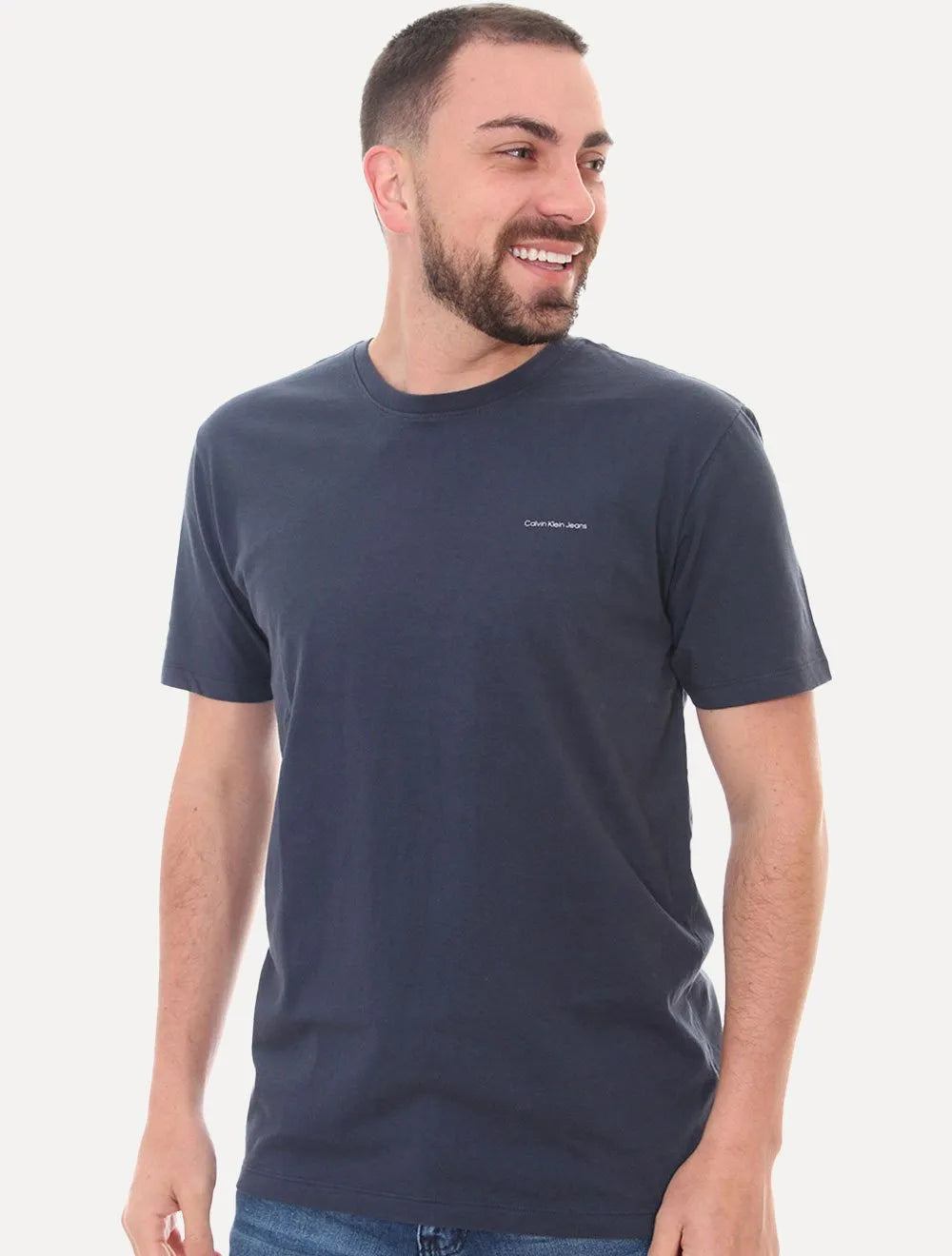 Kit Camisetas Calvin Klein Jeans | Light New Nape Preta/Azul Marinho