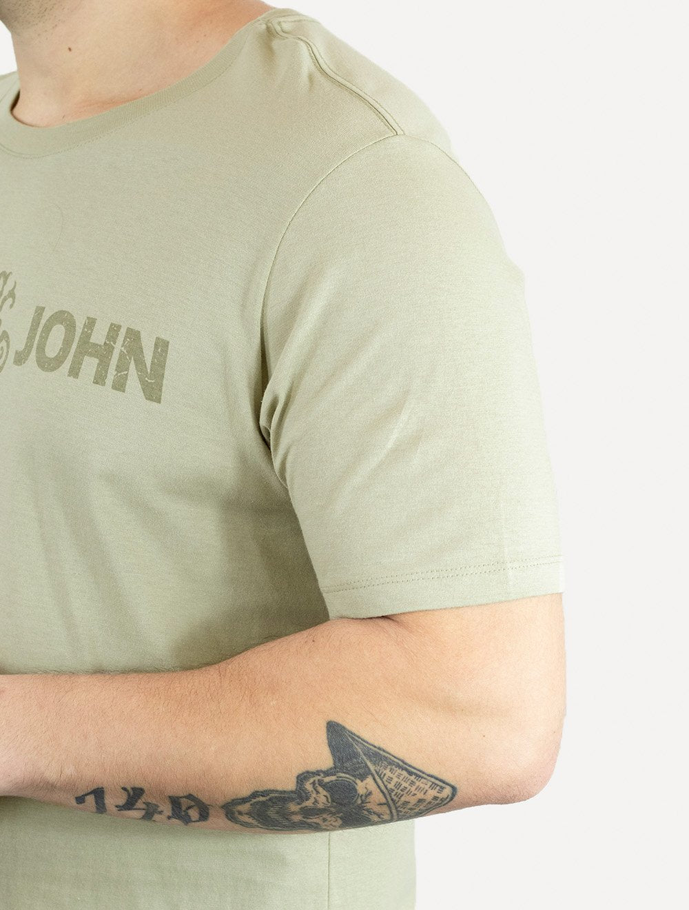 Camiseta John John Masculina JJ Basic Logo Rusty Verde Claro