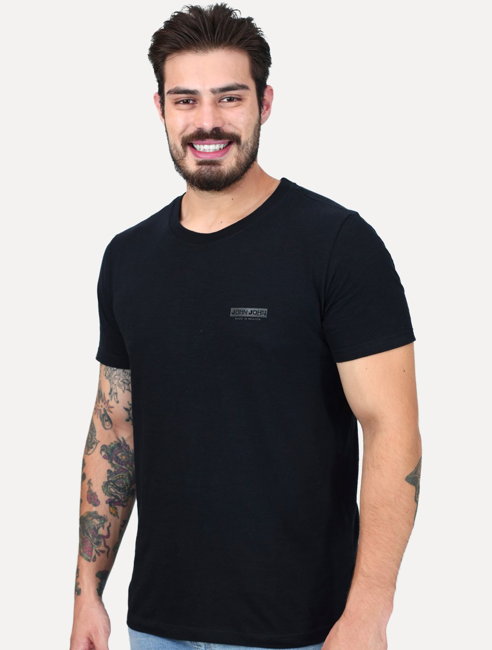 Camiseta John John Slim Fit Flame Preto