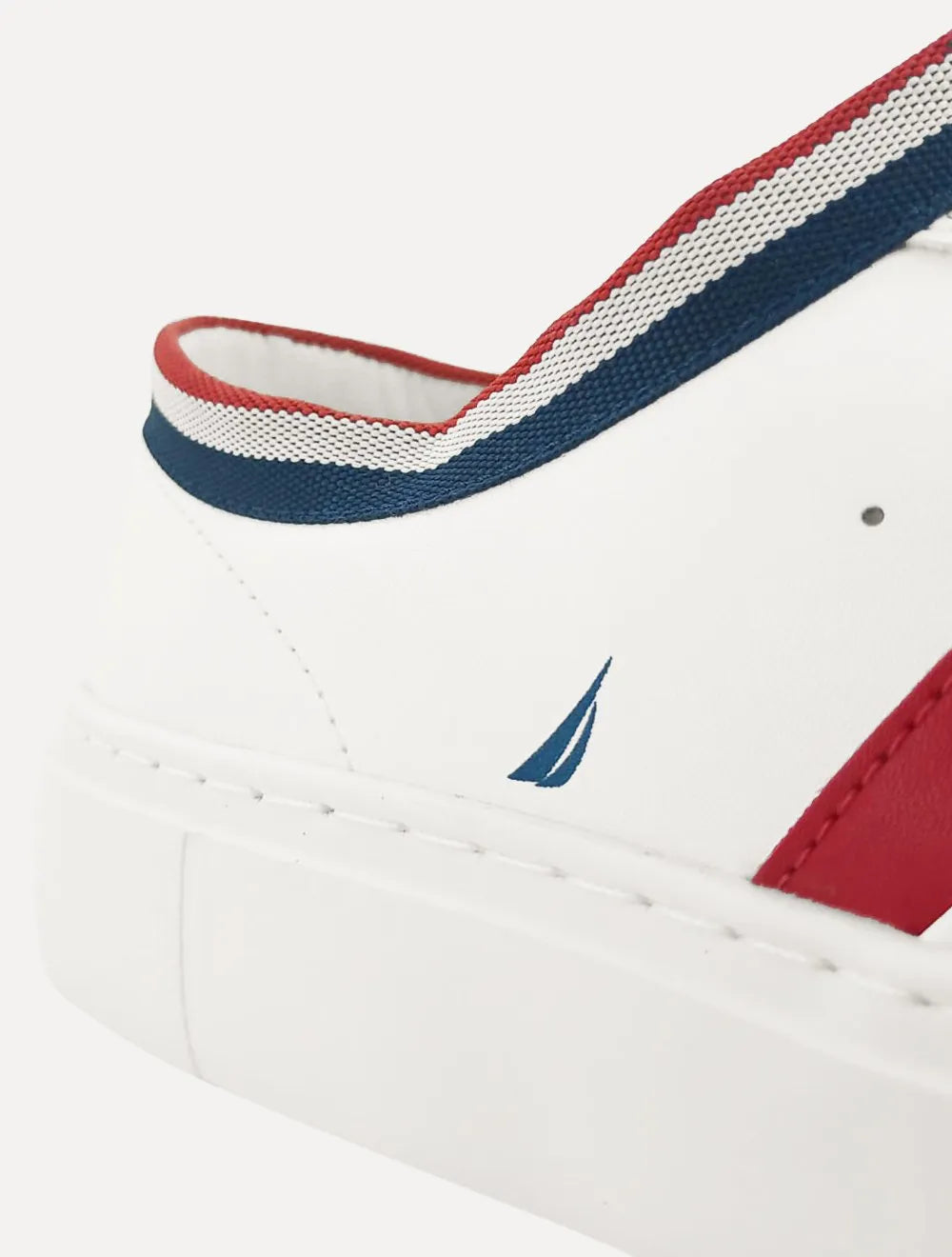 Tênis Nautica Masculino Firenze Listrado Vermelho/Branco