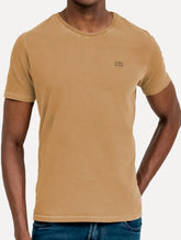 Camiseta King & Joe Masculina Estonada Basic Dark Small Logo Marrom