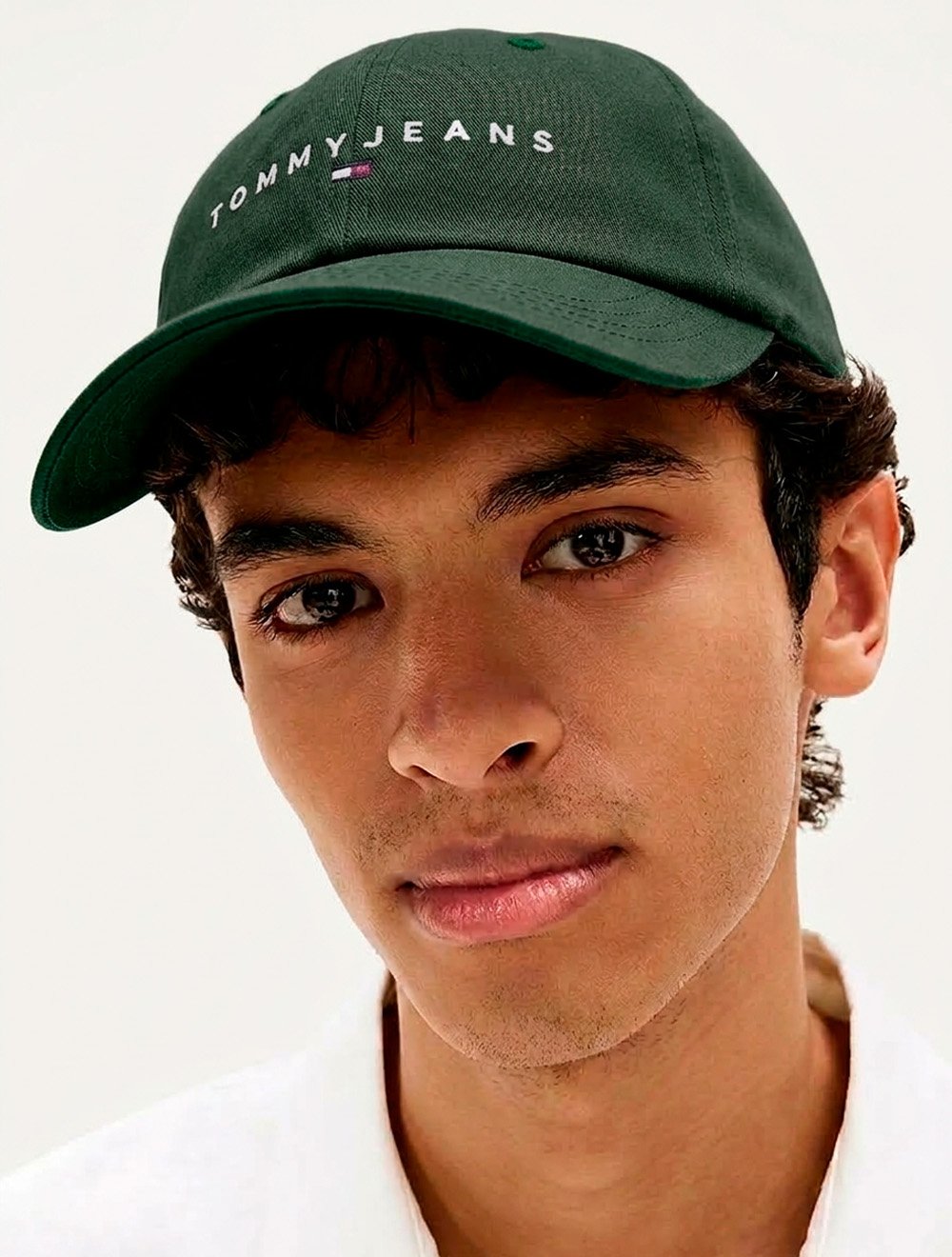 Boné Tommy Jeans Masculino Linear Logo Verde