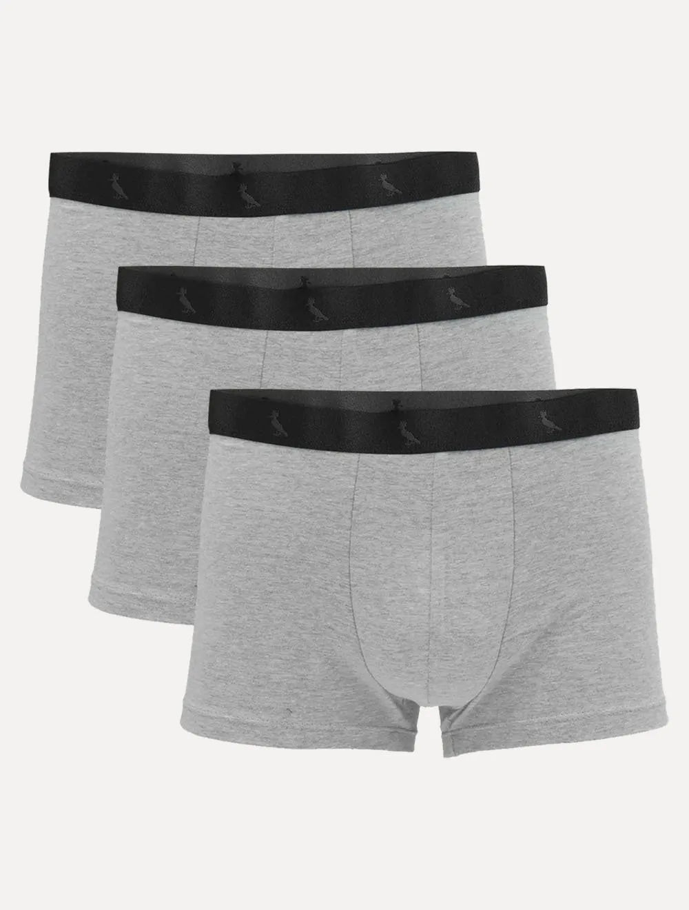 Cueca Reserva Masculina Boxer Grey Woodpecker Cotton Cinza Mescla Pack 3UN