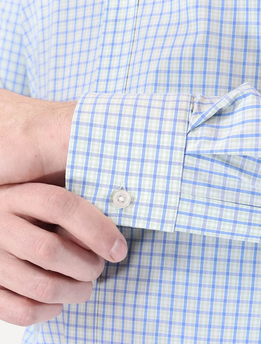 Camisa Tommy Hilfiger Masculina Regular Wrinkle Free Verde Claro
