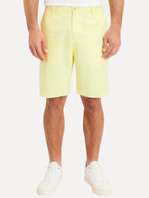 Bermuda Aramis Masculina Sarja Chino Cós Chambray Amarelo Neon