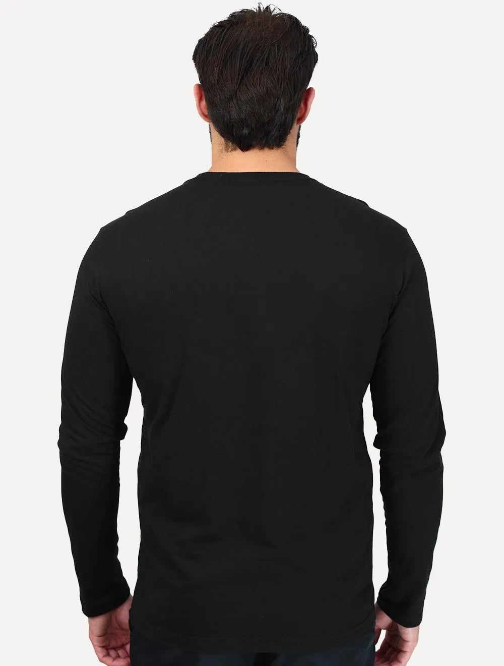 Camiseta King & Joe Masculina Manga Longa Basic Small Logo Preto