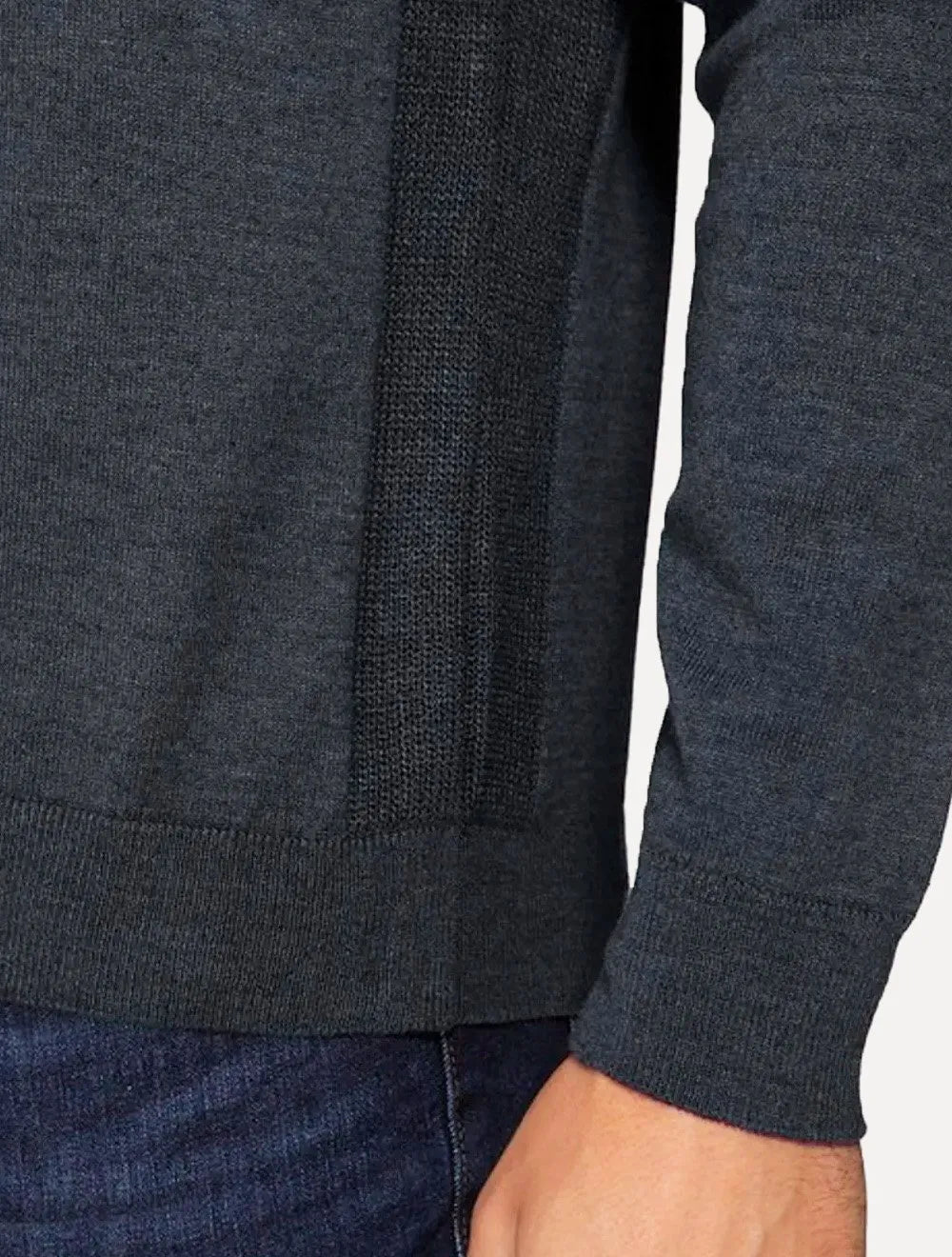 Blusa Guess Masculina Tricot Pullover Triangulo Azul Marinho