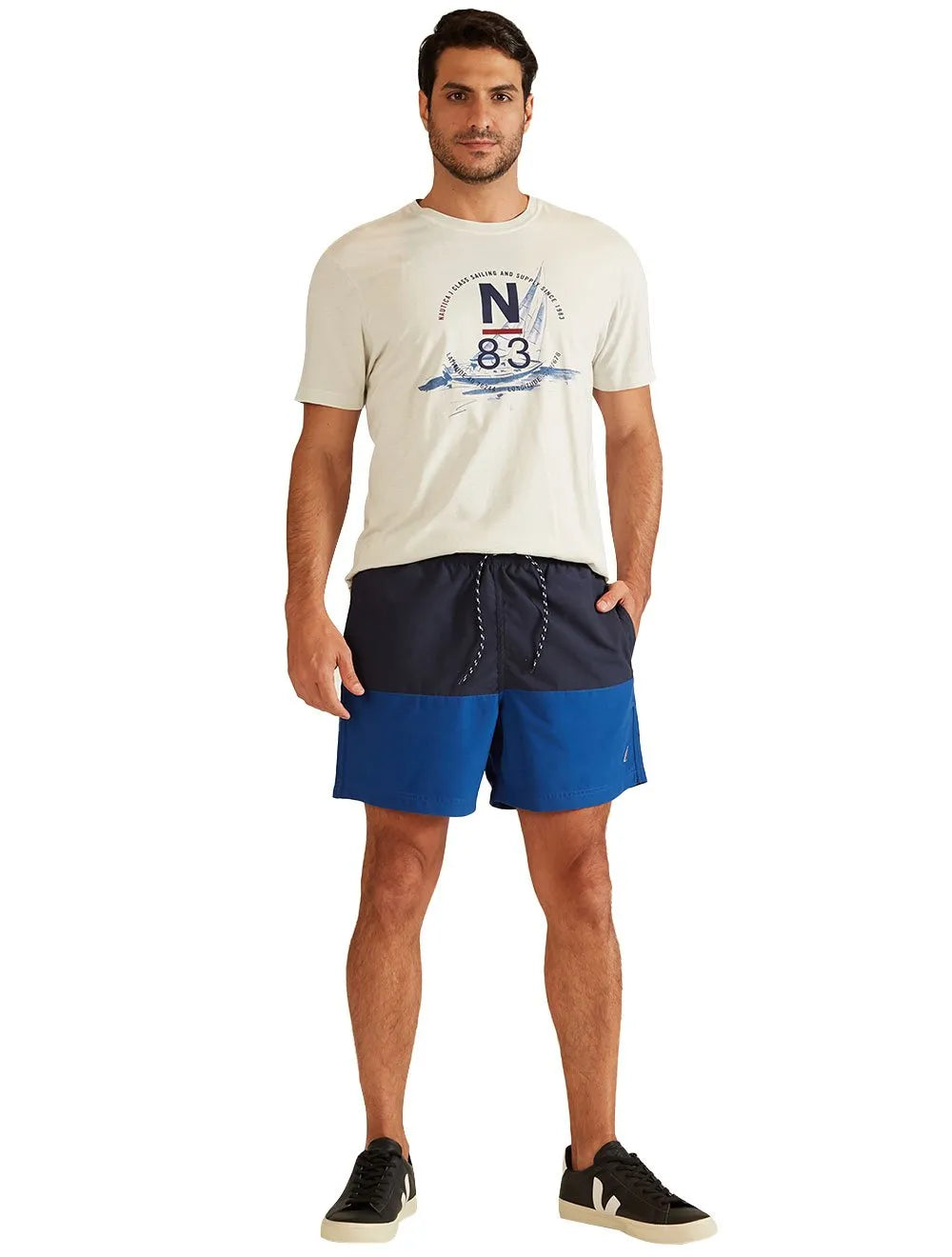 Short Nautica Masculino Swimwear Duotone Azul Marinho