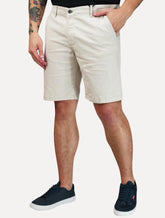 Bermuda Tommy Hilfiger Masculina de Sarja Stretch Areia