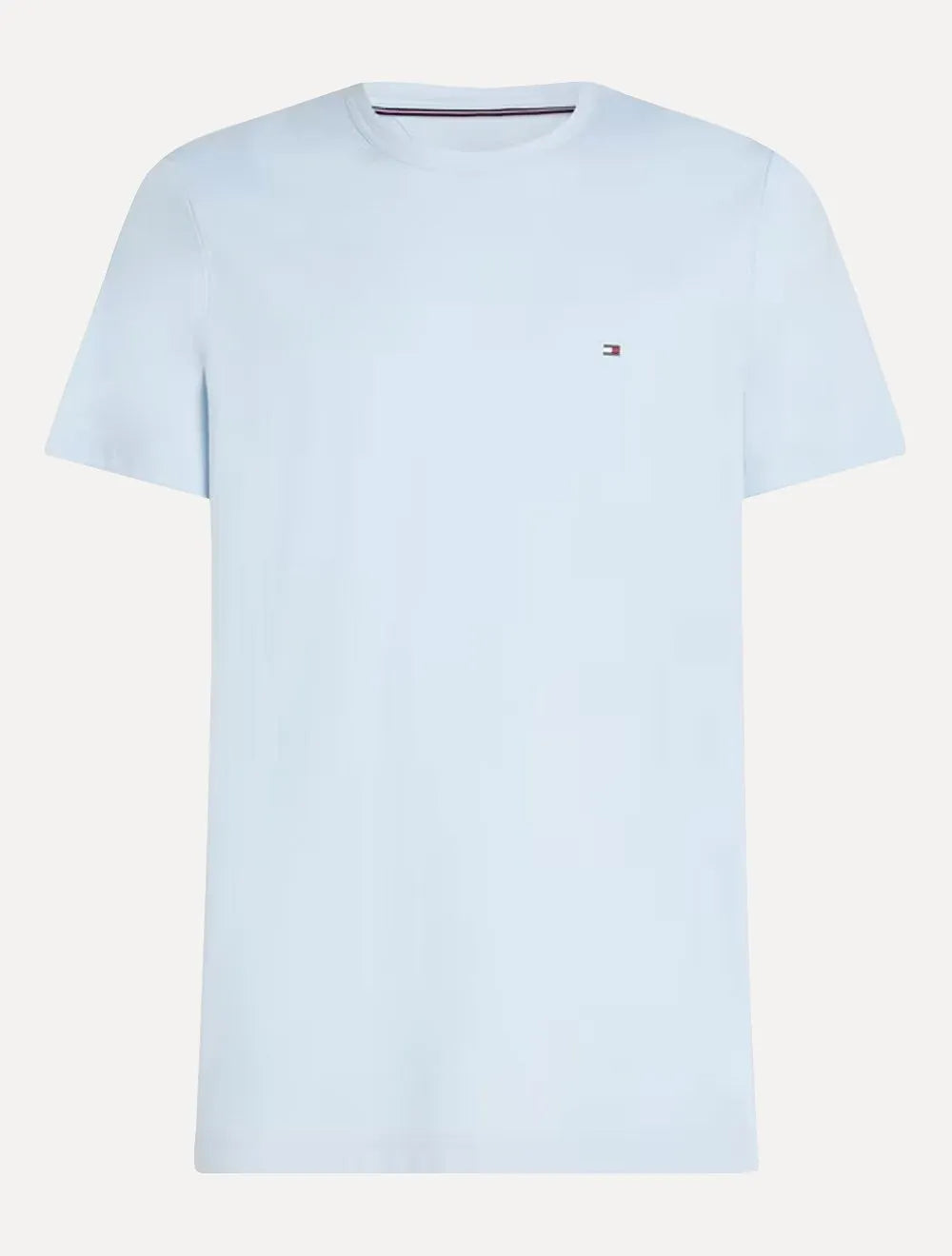 Camiseta Tommy Hilfiger Masculina Slim Fit Essential Stretch Azul Claro