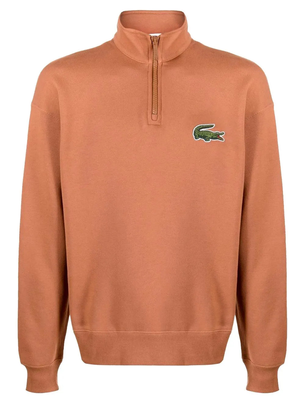Moletom Lacoste Masculino Loose Fit Big Croco Half-Zip Marrom