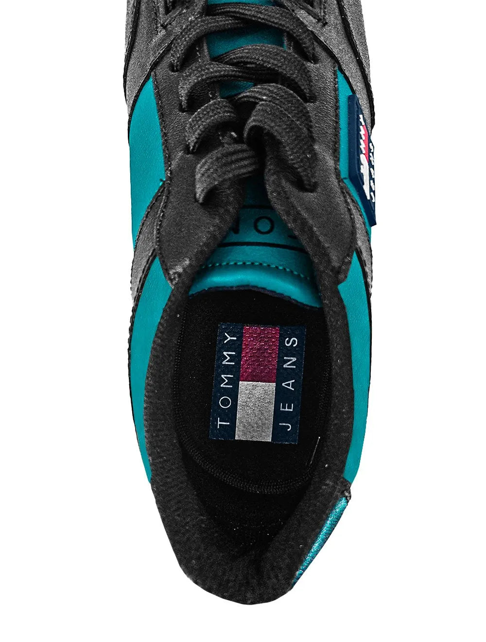 Tênis Tommy Jeans Masculino Couro Zion 4C3 Turquesa/Preto