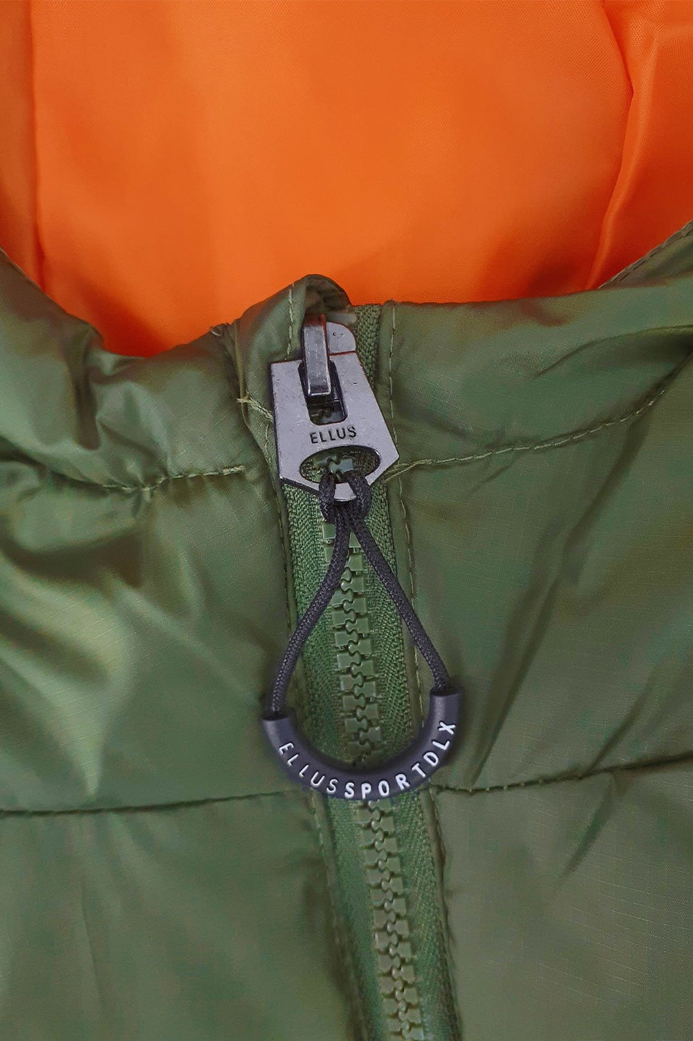 Jaqueta Ellus Masculina Check Hood Down Verde Militar