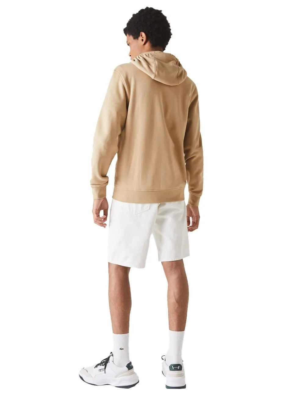 Moletom Lacoste Masculino Sport Fleece Hoodie Full Zip Cáqui
