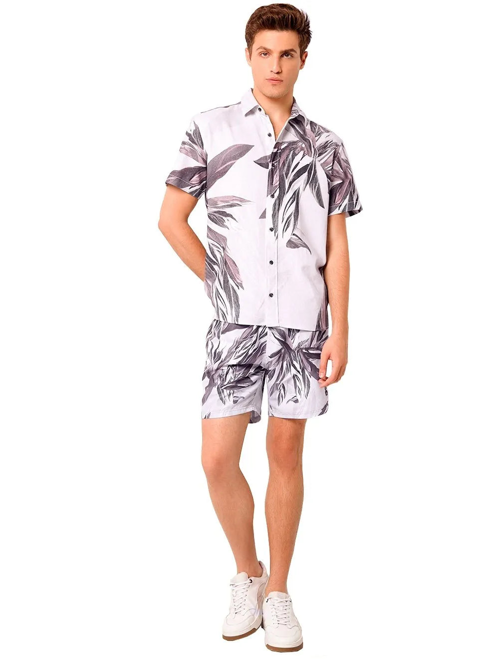 Short John John D'Água Masculino Leaves Energy Off-White