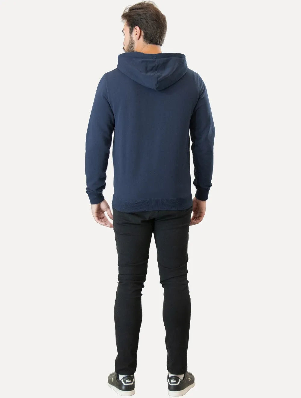 Moletom Original Penguin Masculino Capuz Full-Zip Bordado Azul Marinho
