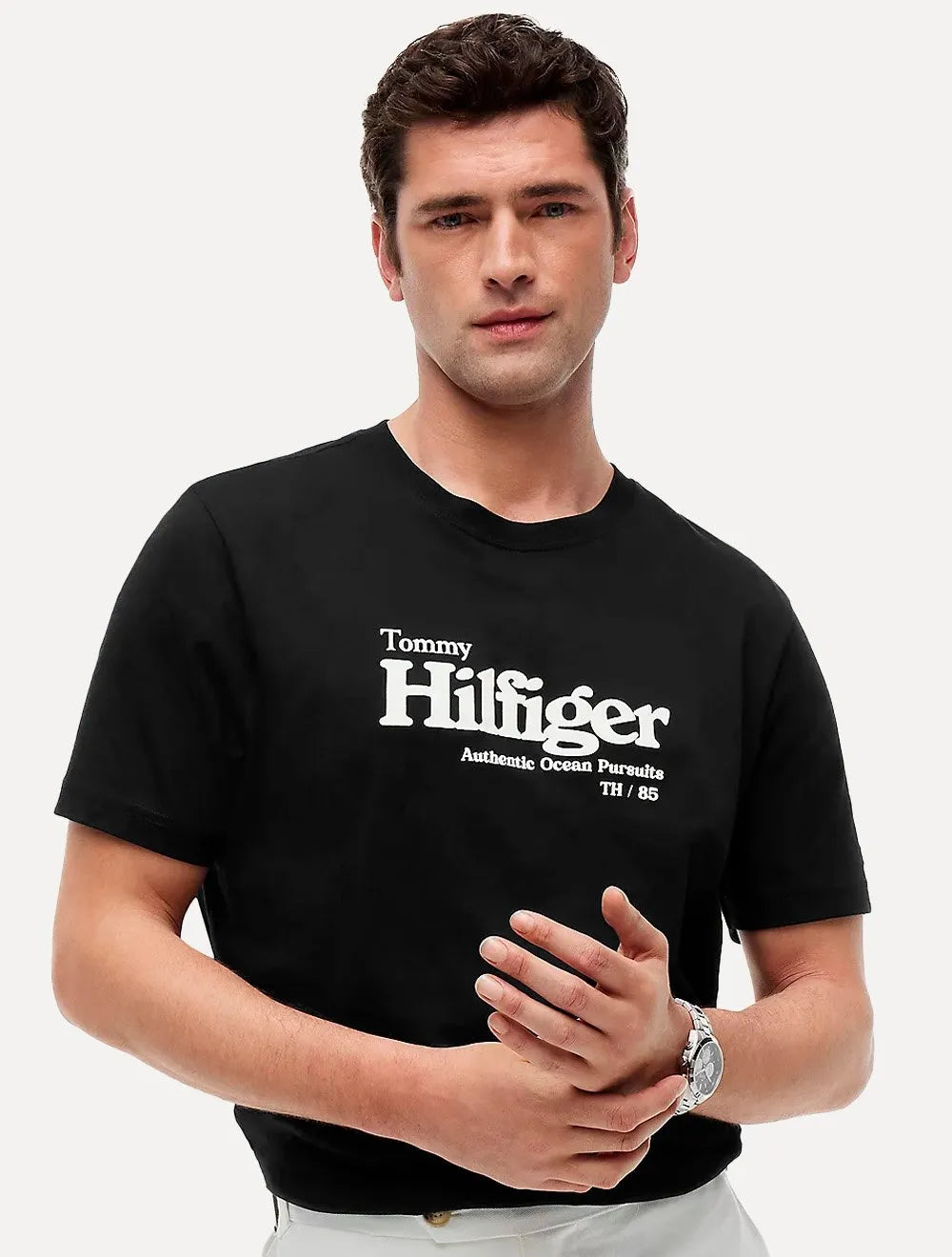 Camiseta Tommy Hilfiger Masculina Authentic Ocean Pursuit Preta