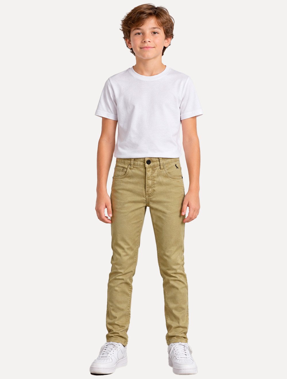 Calça Reserva Infantil Skinny Mini Color Cáqui