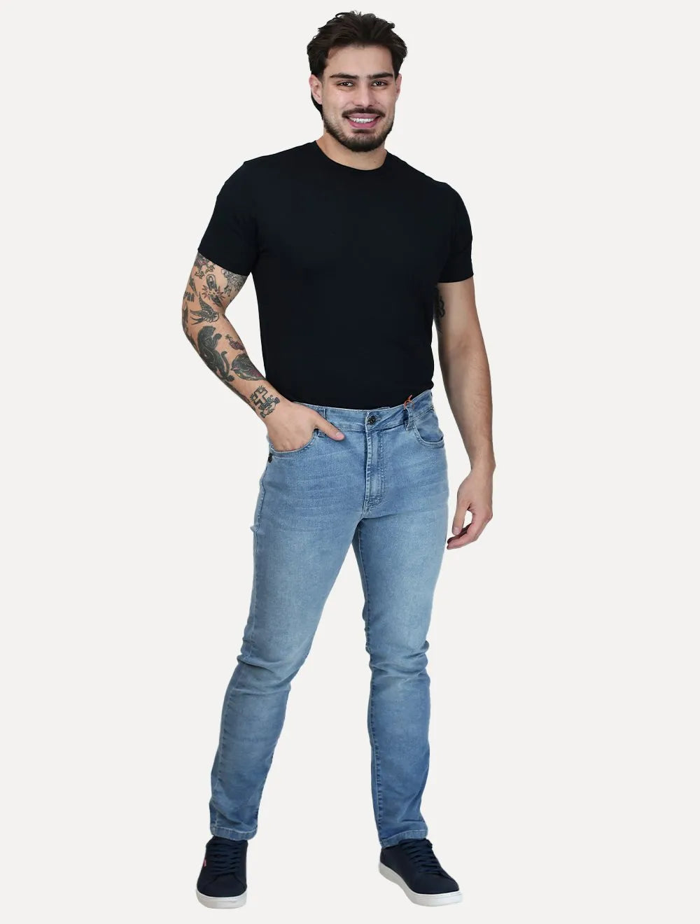 Calça John John Jeans Masculina Skinny Low US Azul Claro