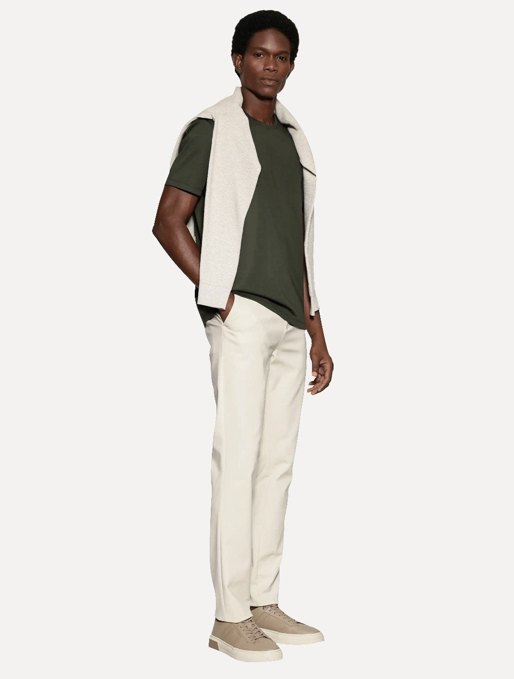 Camiseta Aramis Masculina Mercerizedo Interlock Verde Escuro