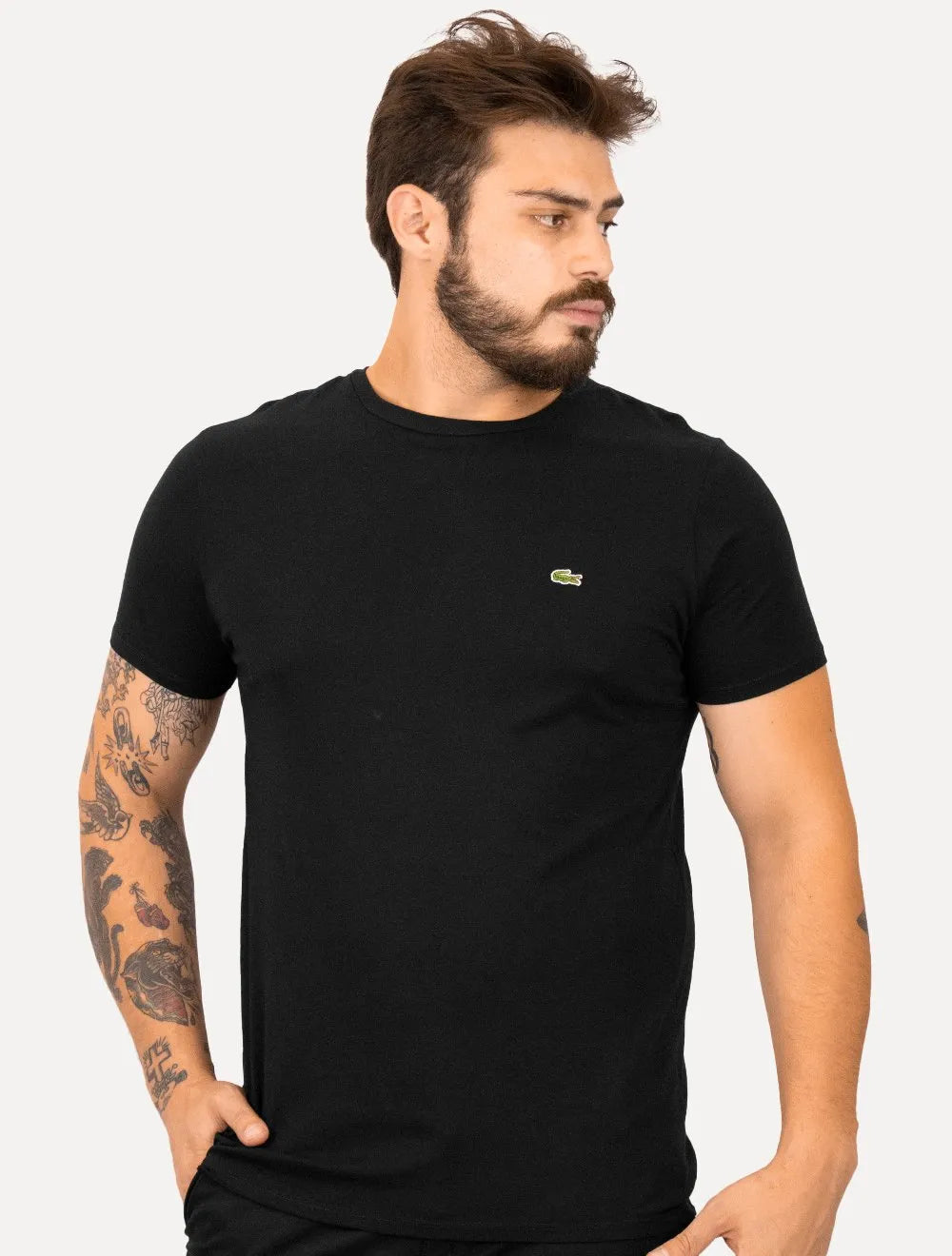 Camiseta Lacoste | Masculina Jersey Pima Preta