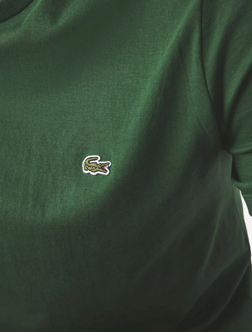 Camiseta Lacoste Masculina Jersey Pima Cotton Verde Escuro