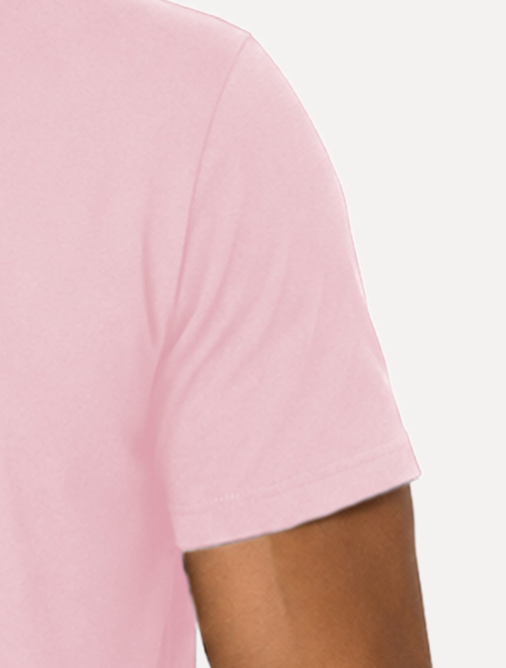 Camiseta Individual Masculina Slim Pima Soft Touch Logo Rosa Claro