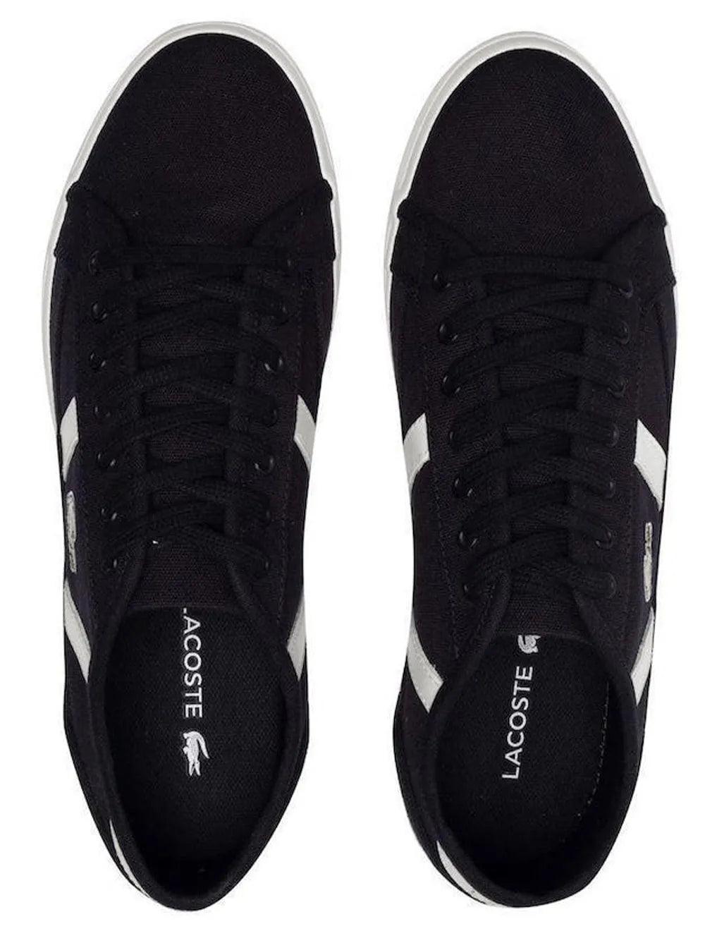 Tênis Lacoste Masculino Sideline Blk/Off Wht Preto