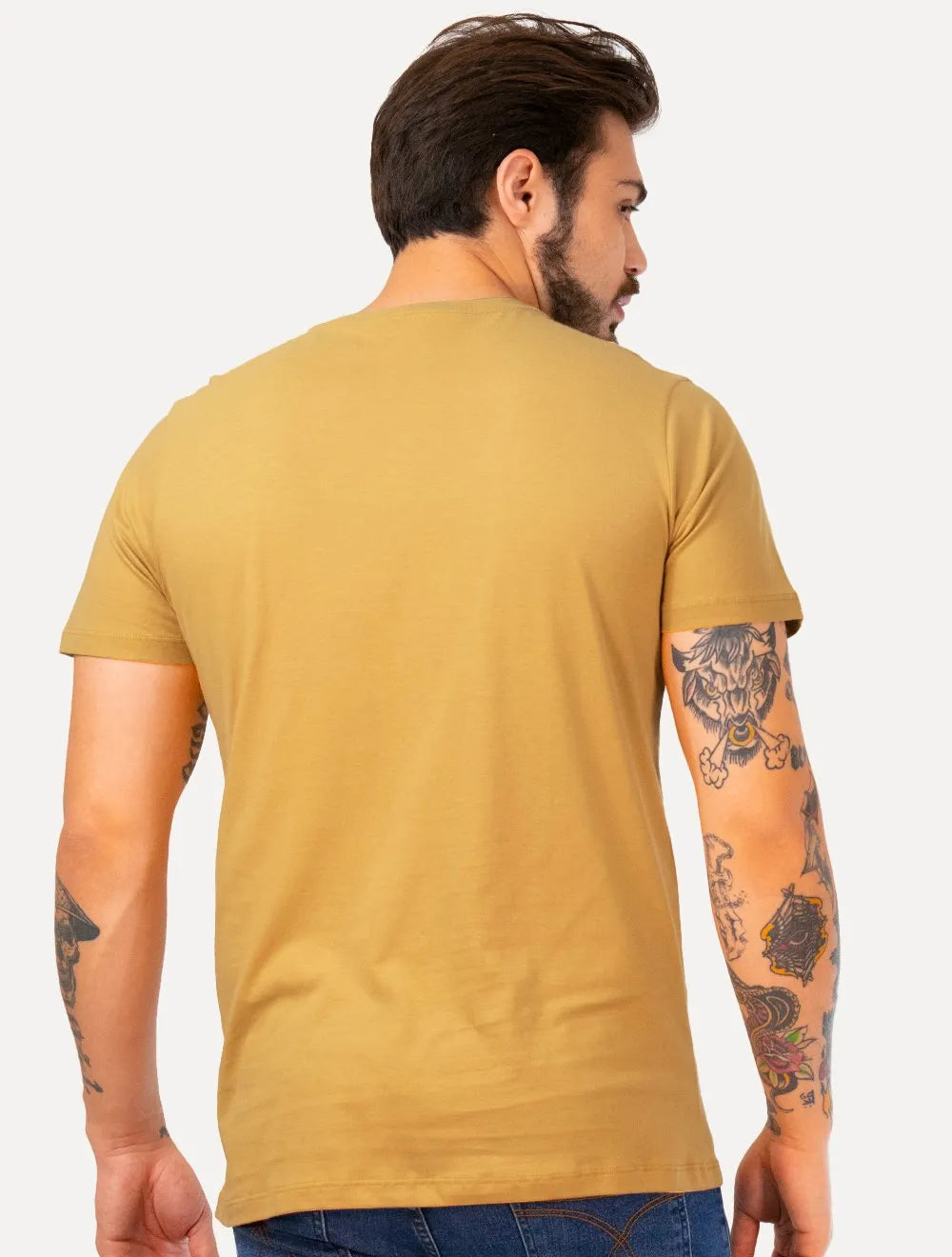 Camiseta Columbia Masculina Basic Dark Logo Amarela