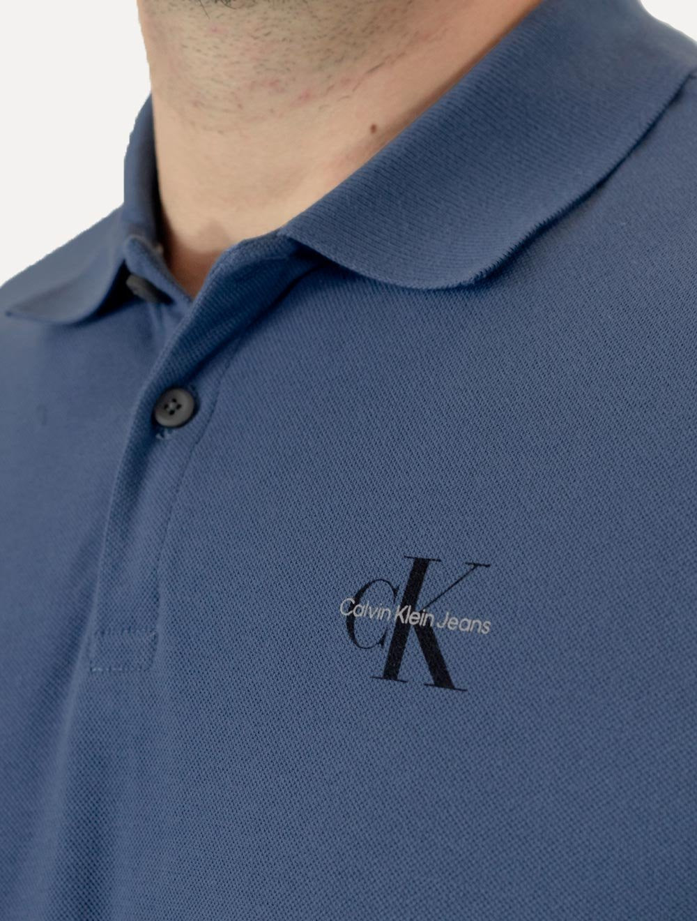 Polo Calvin Klein Jeans Masculina Piquet Regular Fit Re Issue Indigo