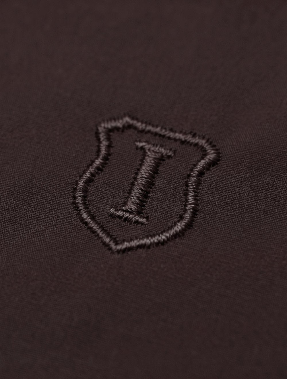 Camiseta Individual Masculina Slim Pima Soft Touch Logo Marrom Escuro