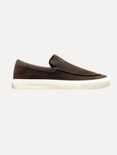 Tênis Aramis Masculino Slip On Easy Drive Suede Marrom Escuro