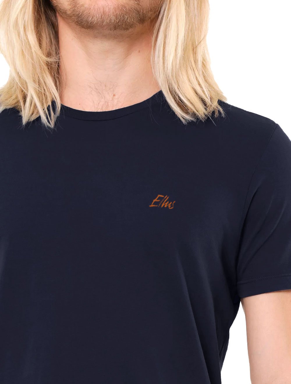 Camiseta Ellus Masculina Cotton Fine Aquarela Classic Azul Marinho