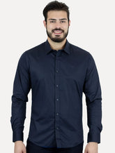 Camisa Colcci Masculina Slim Fit Básica Logo Azul Marinho