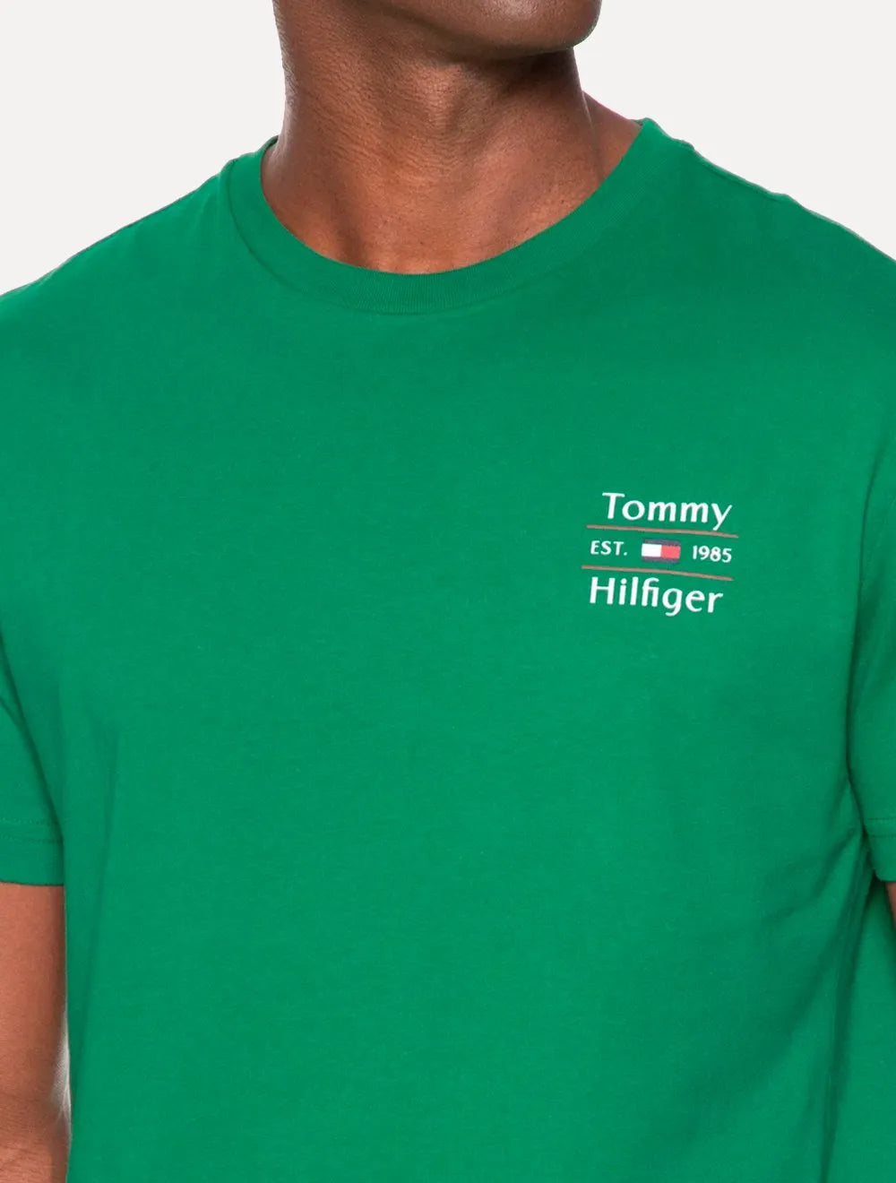 Camiseta Tommy Hilfiger Masculina Regular Stack Verde