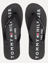 Chinelo Tommy Hilfiger Masculino Rubber Strip Simon 34R Cinza/Preto