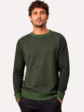 Suéter John John Masculino Regular Fit Tricot Smooth Verde Militar