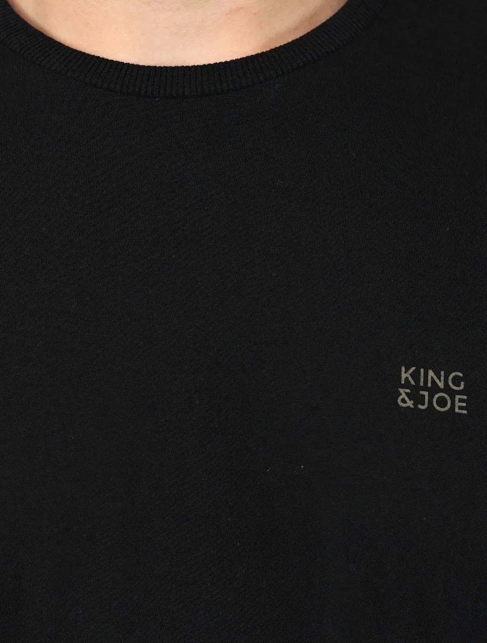 Camiseta King & Joe Masculina Manga Longa Basic Small Logo Preto