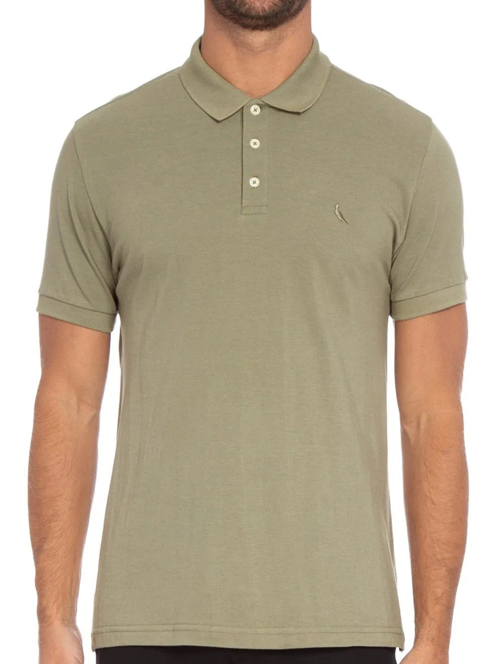 Polo Reserva Masculina Piquet Clássica Verde Militar